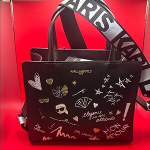 Karl Lagerfeld Paris Maybelle Zip Satchel NWT